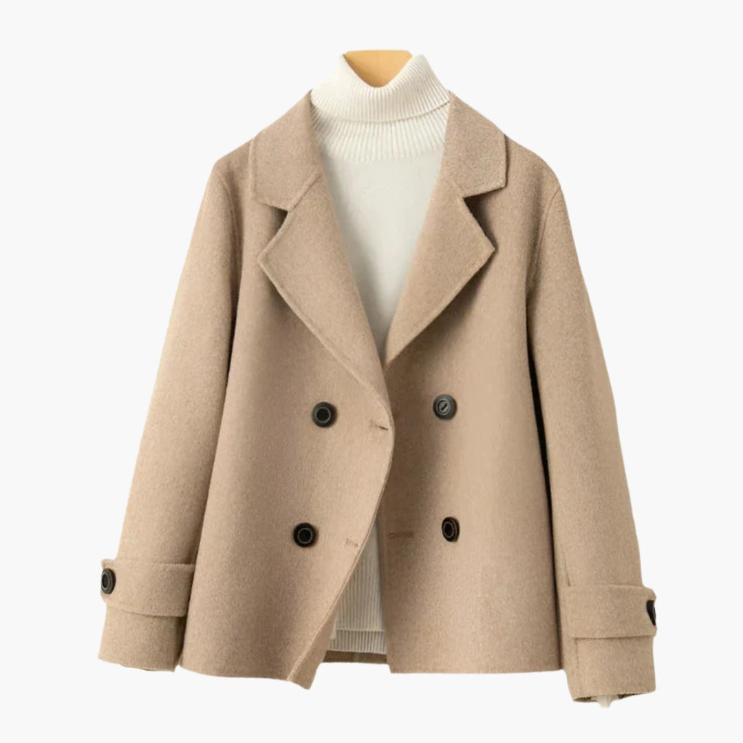 Veste femme à col à revers et fermeture boutonnée