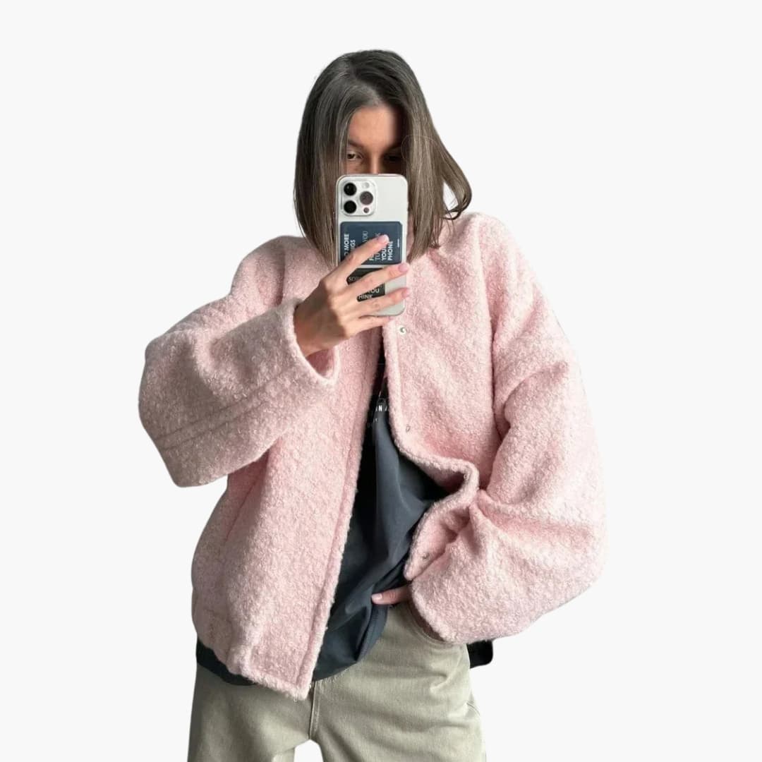 Veste femme à encolure ronde