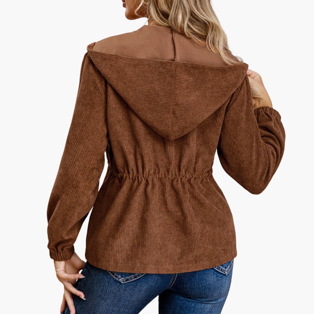 Women's jacket with zipper and hood