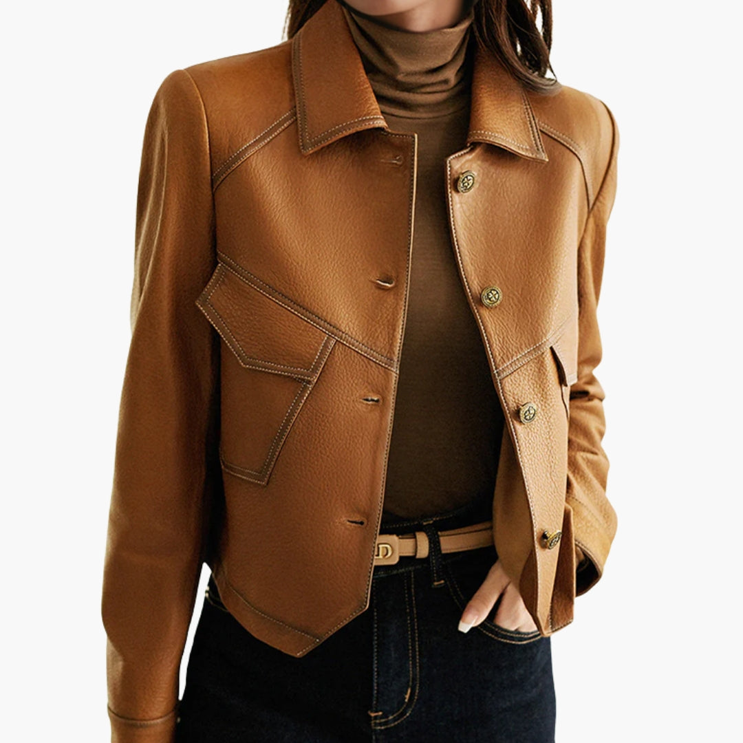 Veste femme avec fermeture à boutons et poches avant