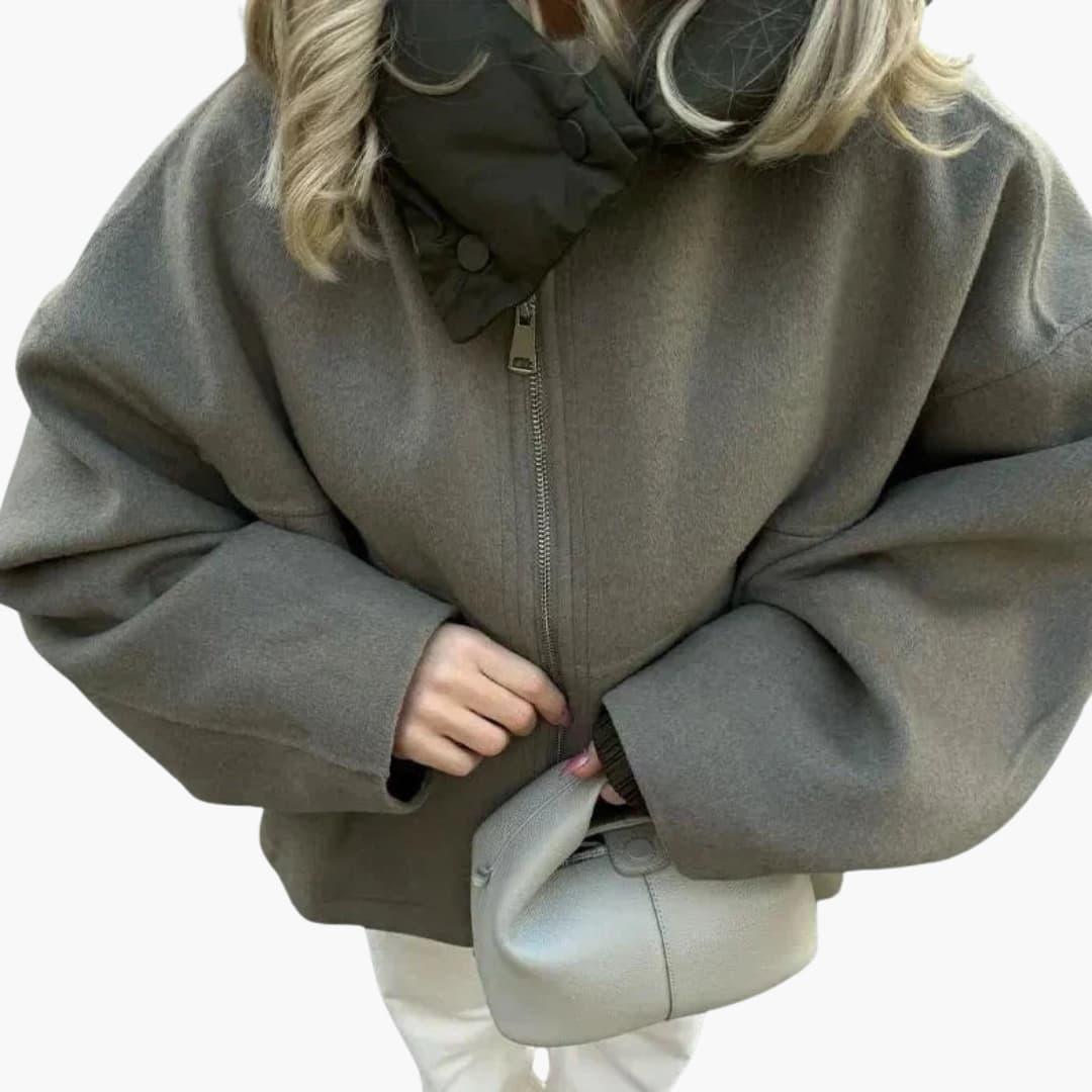 Veste femme avec fermeture éclair frontale