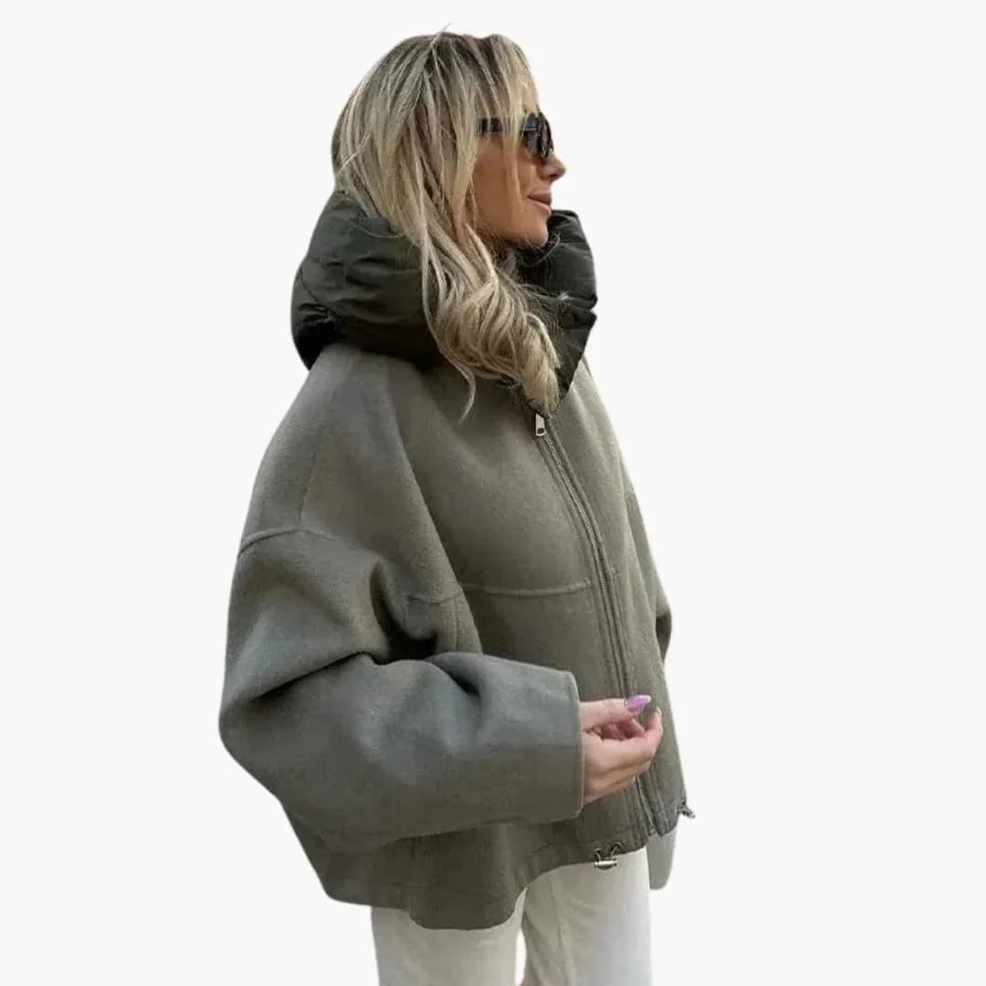 Veste femme avec fermeture éclair frontale