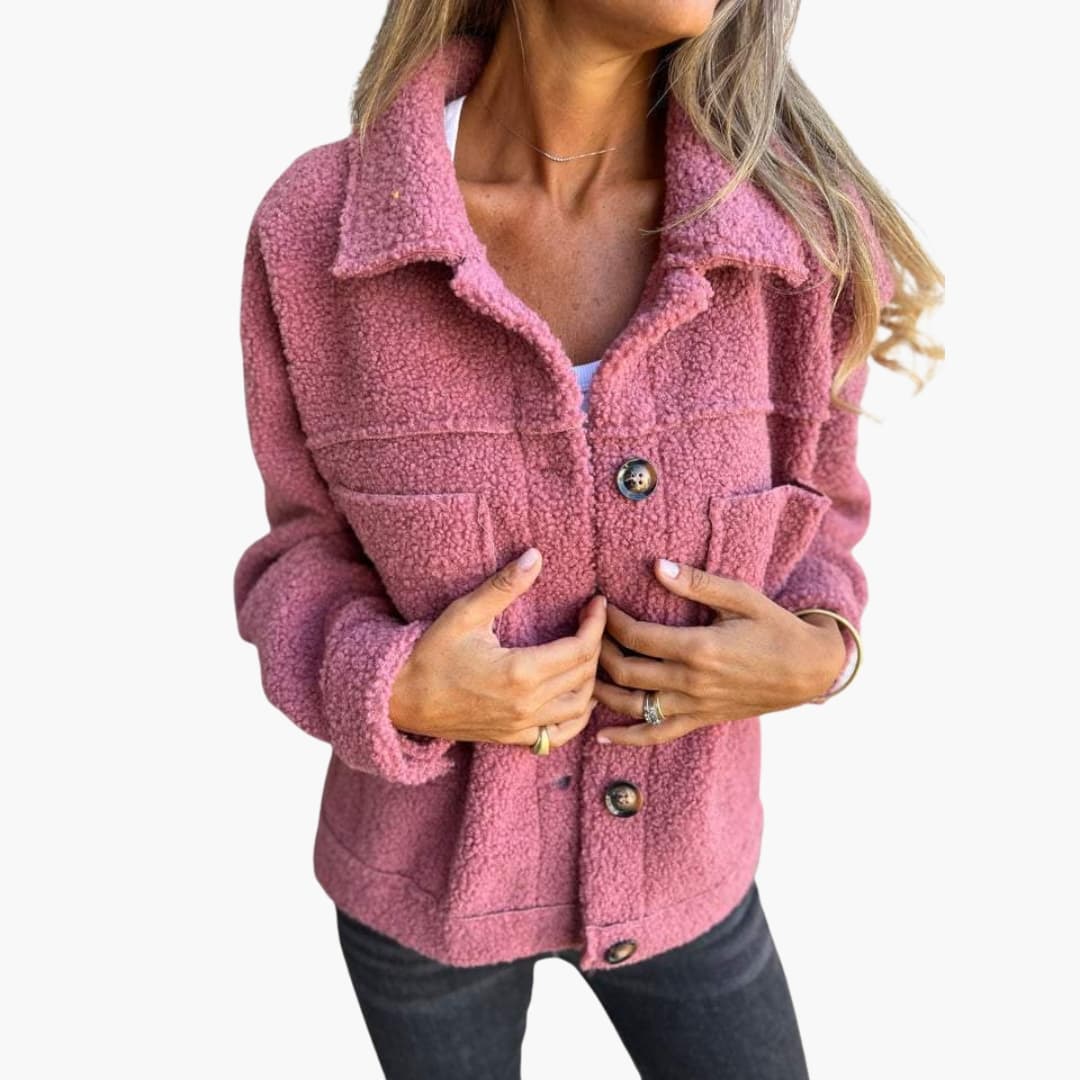 Veste femme avec poches plaquées