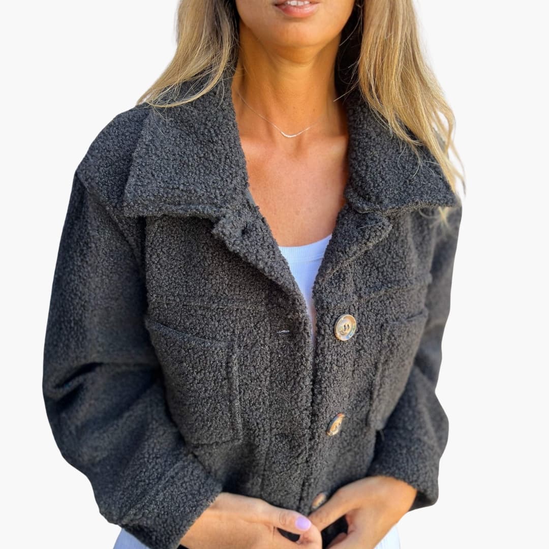 Veste femme avec poches plaquées