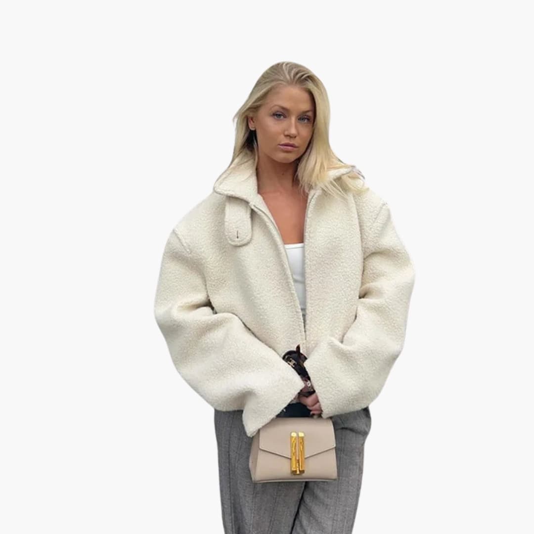 Veste femme courte avec col à revers