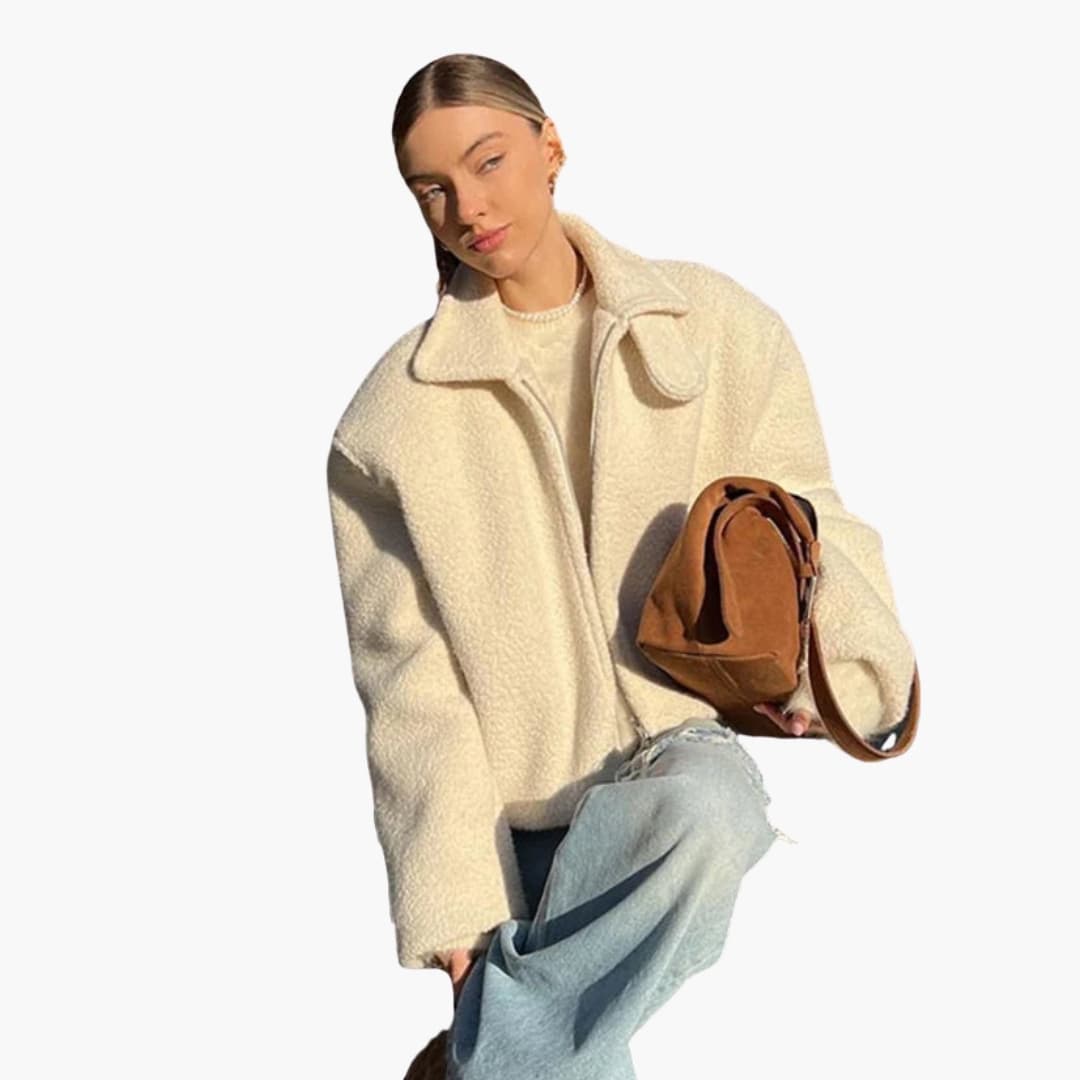 Veste femme courte avec col à revers