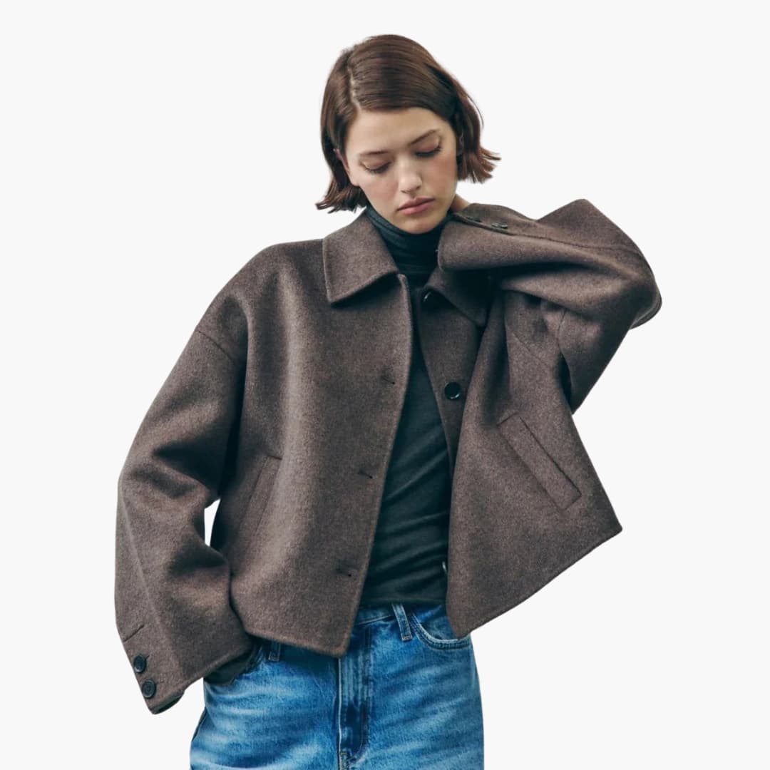 Veste femme courte avec poches côtés