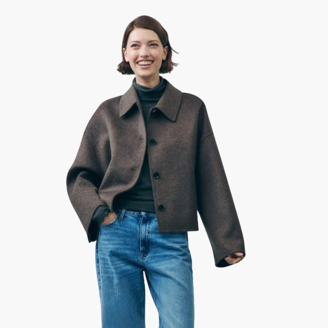 Veste femme courte avec poches côtés