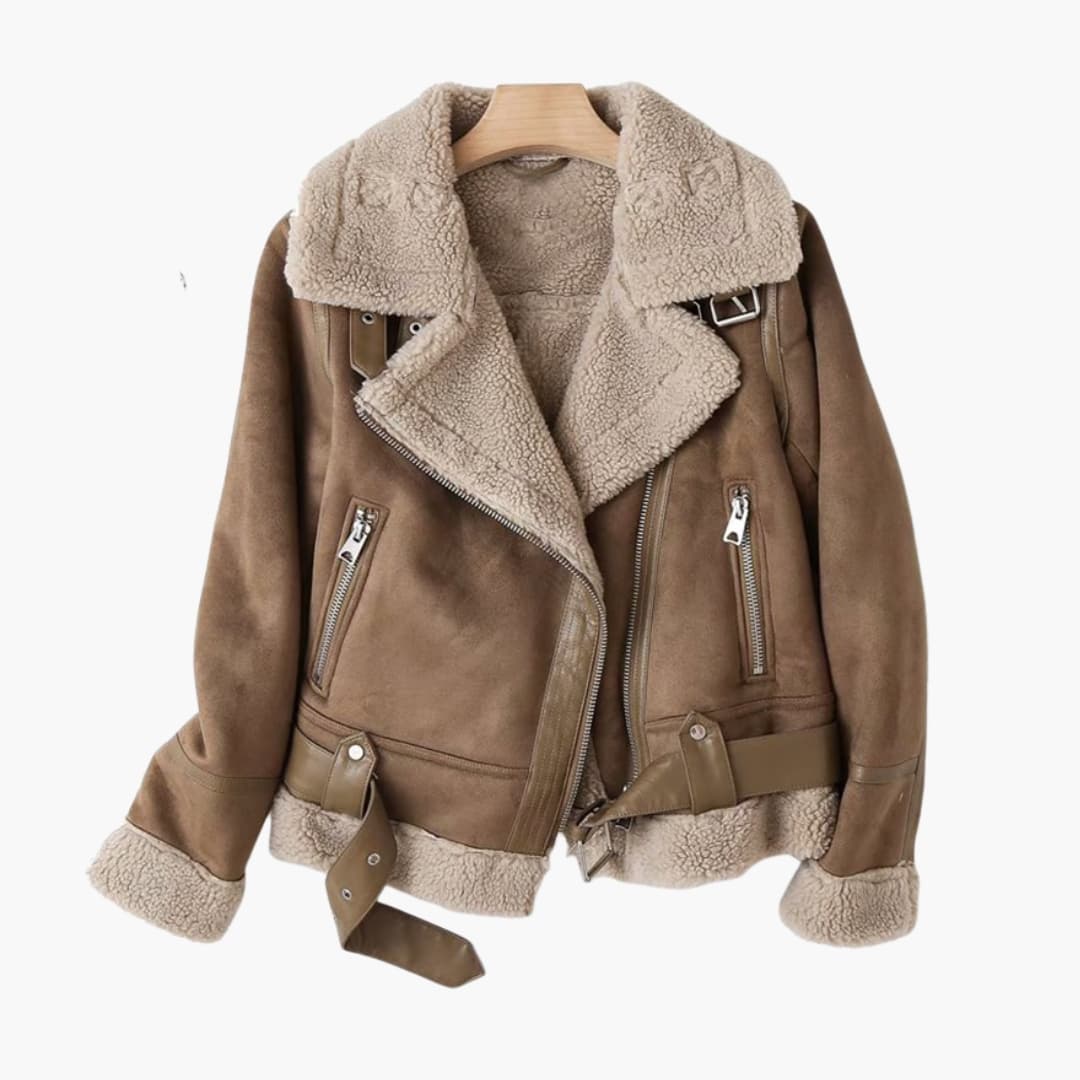 Veste femme courte avec poches zippées
