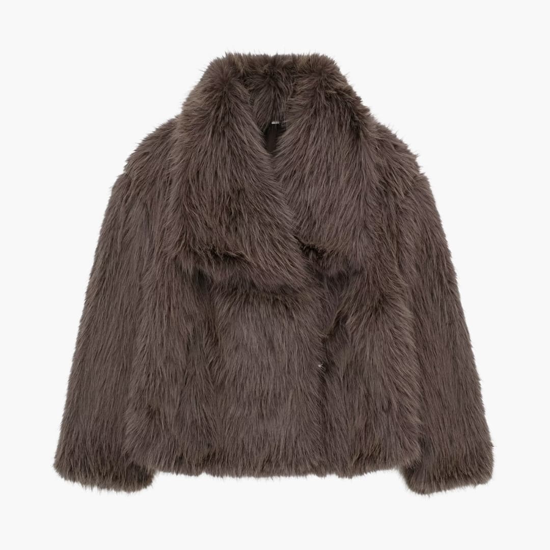 Veste femme en fausse fourrure