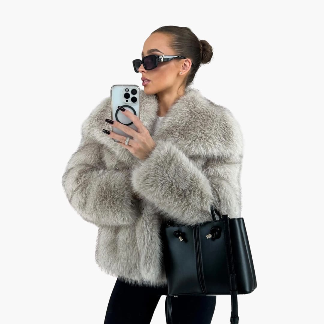 Veste femme en fausse fourrure