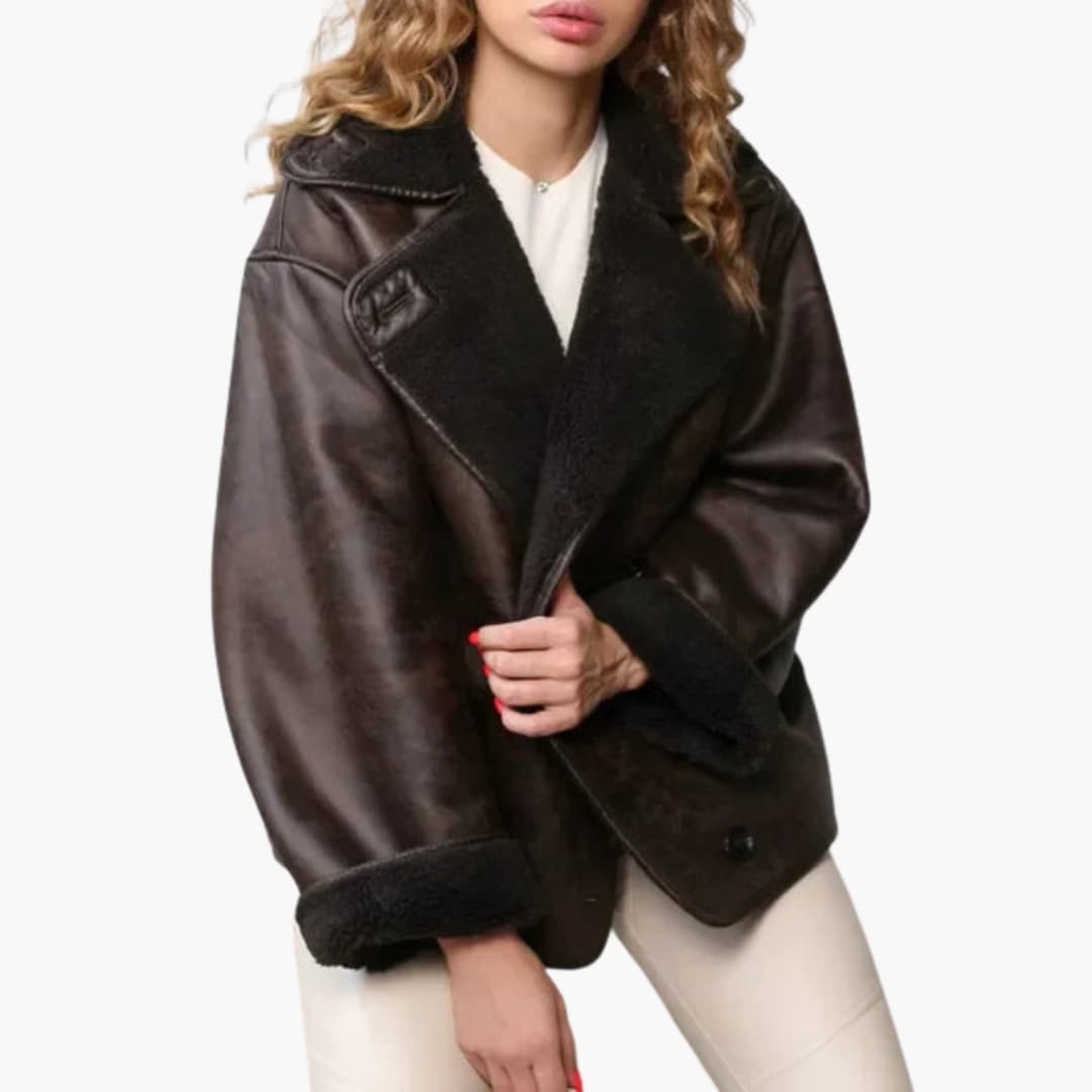 Veste femme eavec large col à revers