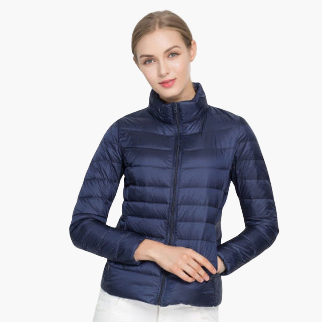 Veste femme matelassée avec fermeture zippée