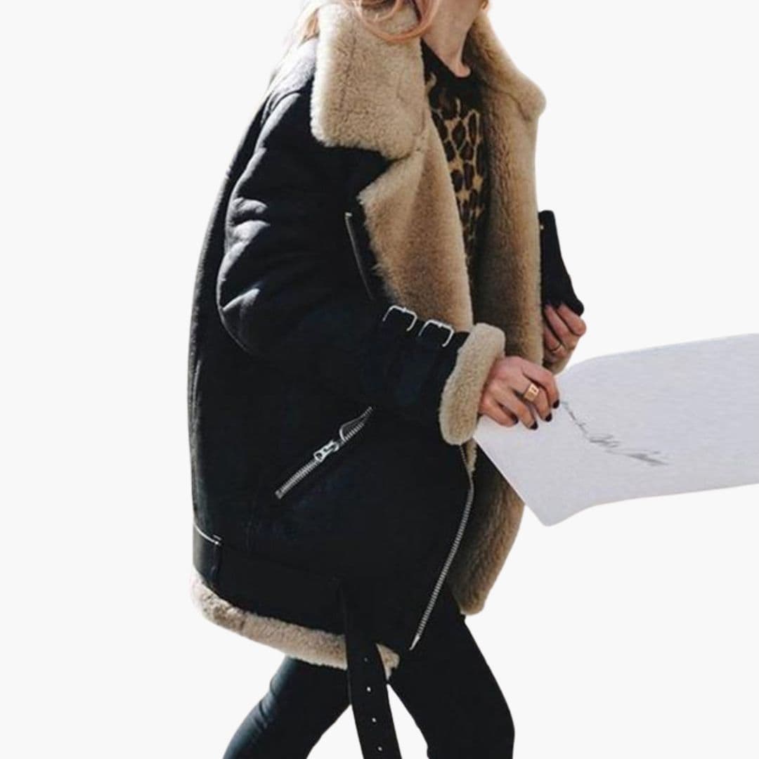 Veste femme zippée avec col à revers