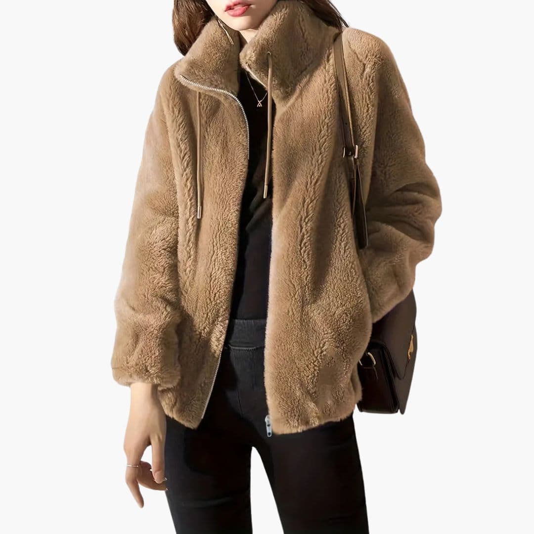 Veste femme zippée avec col montant