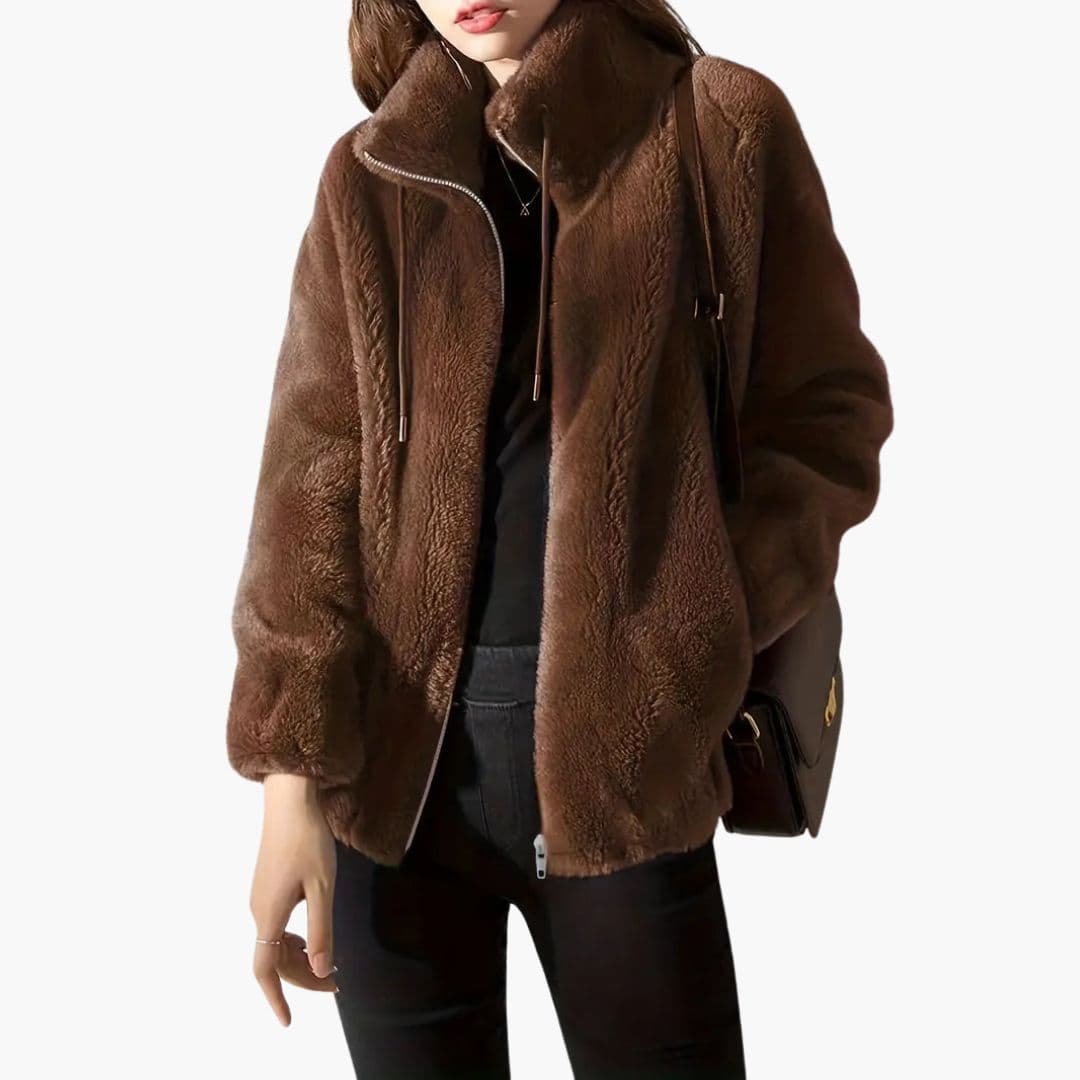 Veste femme zippée avec col montant