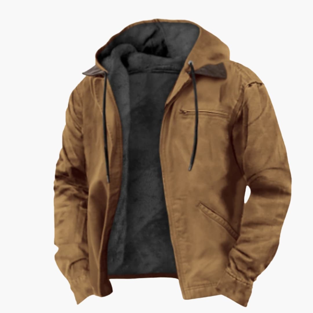 Veste homme à capuche avec fermeture éclair