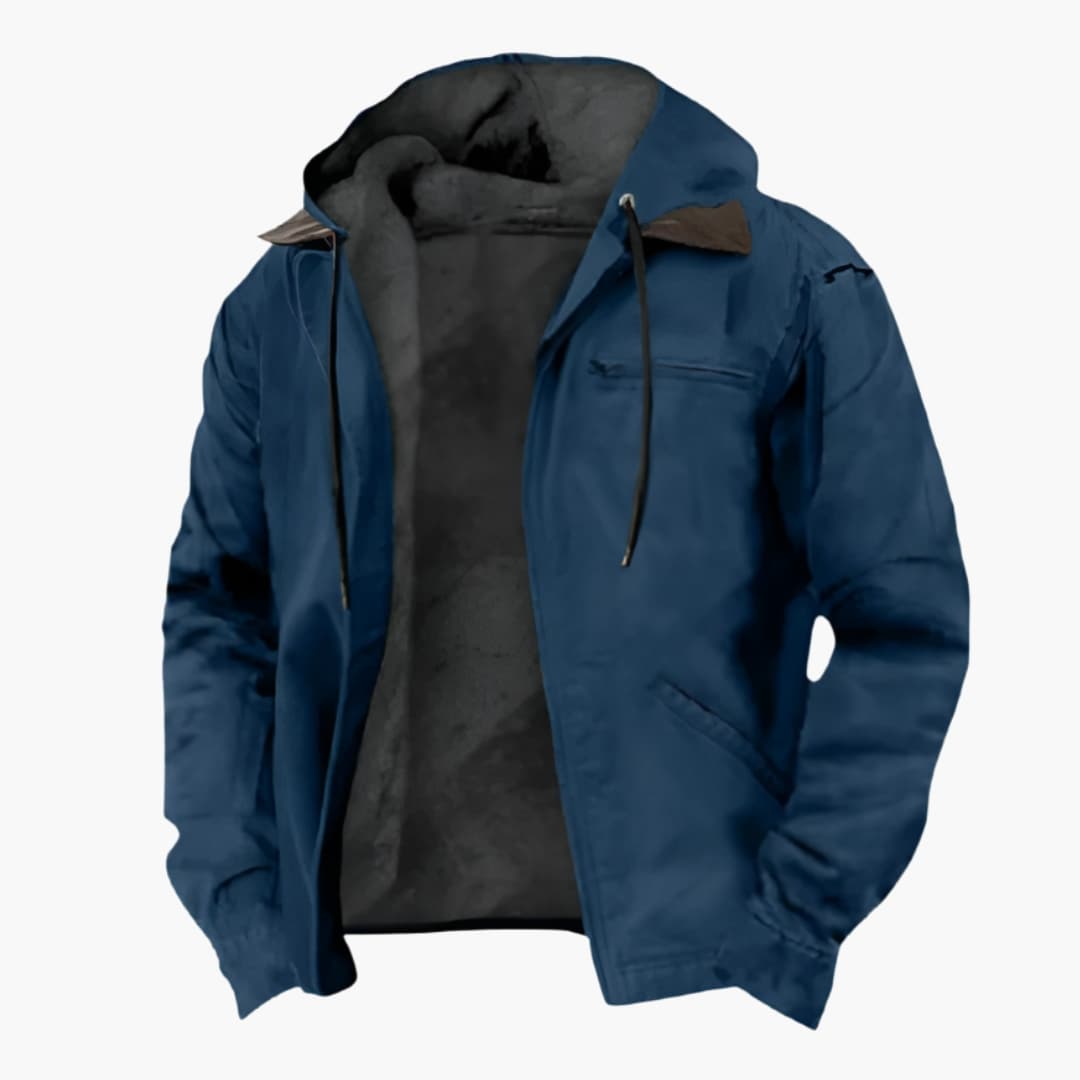 Veste homme à capuche avec fermeture éclair
