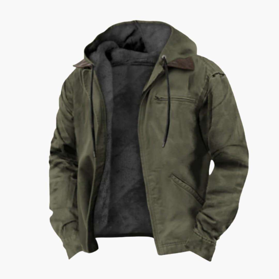 Veste homme à capuche avec fermeture éclair