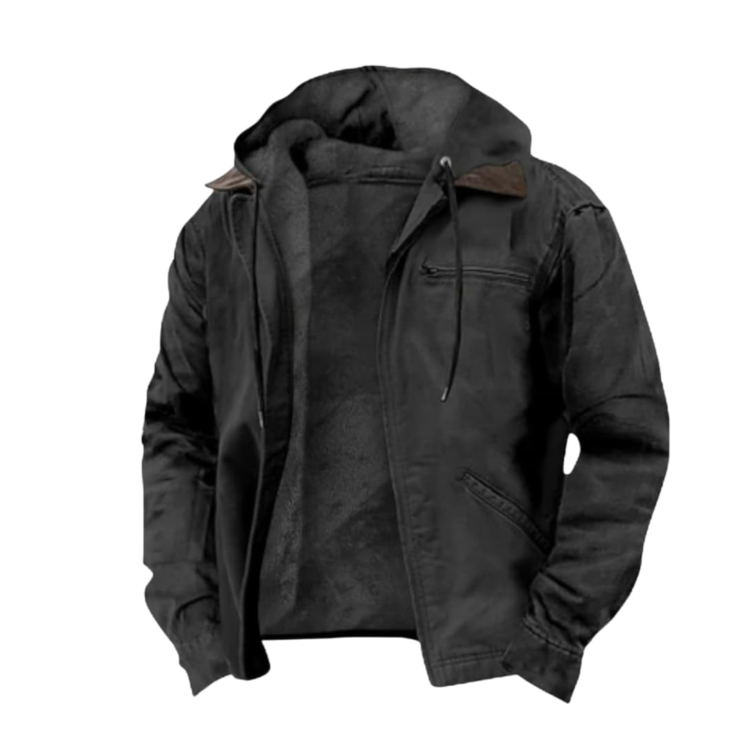 Veste homme à capuche avec fermeture éclair