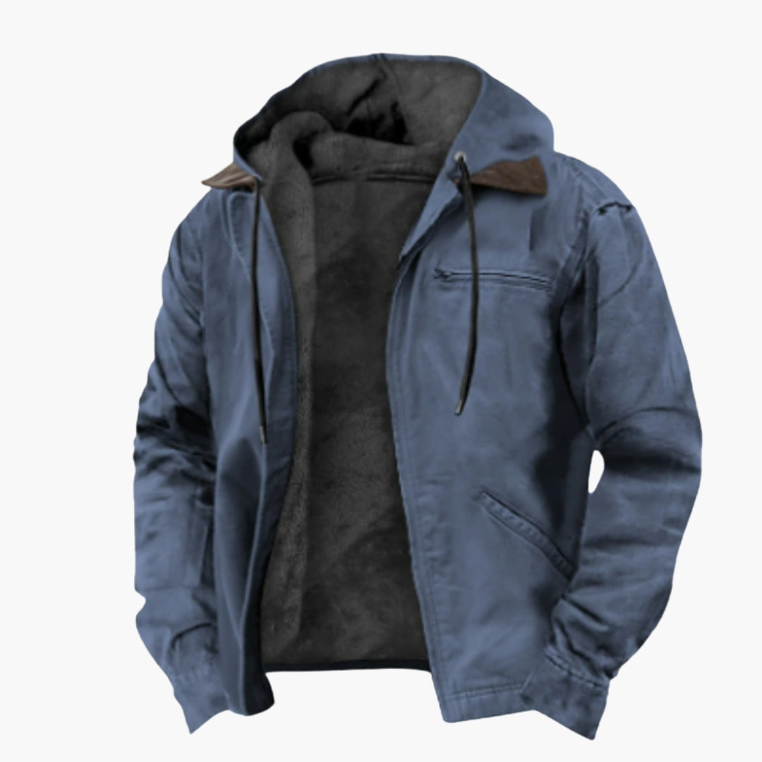 Veste homme à capuche avec fermeture éclair