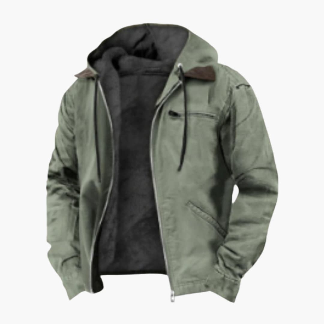 Veste homme à capuche avec fermeture éclair