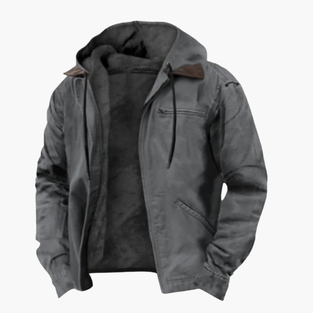 Veste homme à capuche avec fermeture éclair