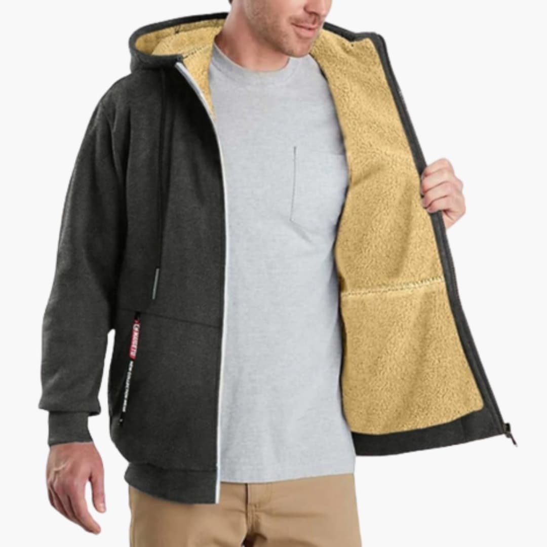 Herenvest met capuchon en ritssluiting