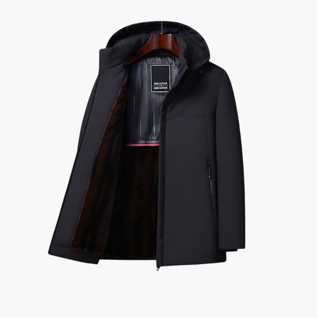 Veste homme à capuche avec fermeture zippée