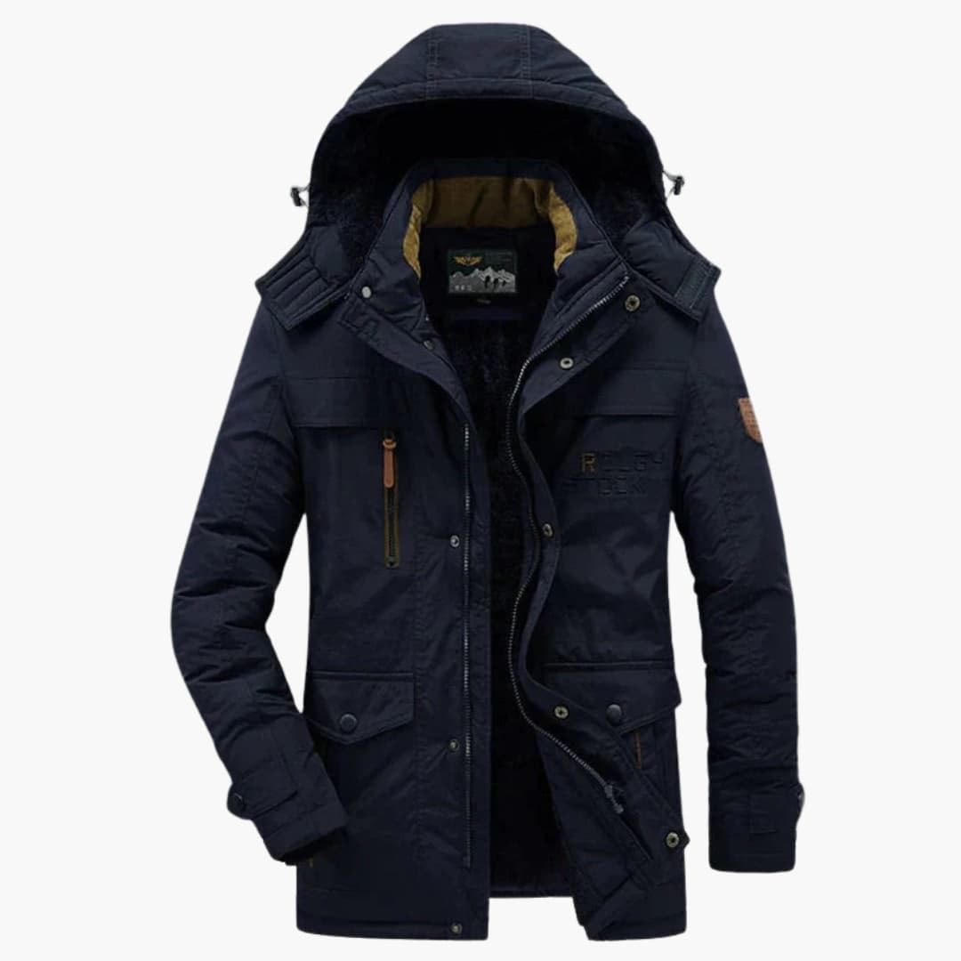 Veste homme à capuche avec fermeture zippée et poches multiples
