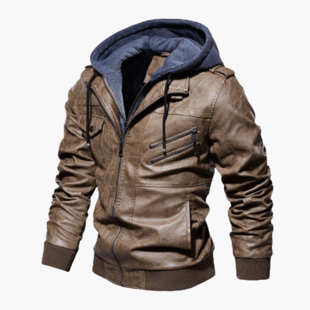 Chaqueta para hombre con capucha y múltiples bolsillos