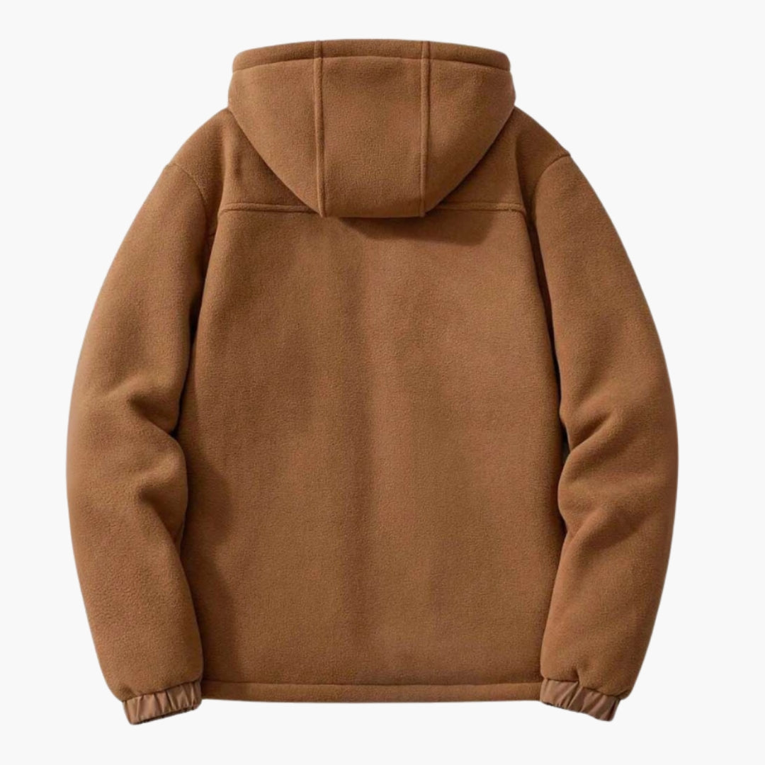 Men's hooded jacket with zippered pockets