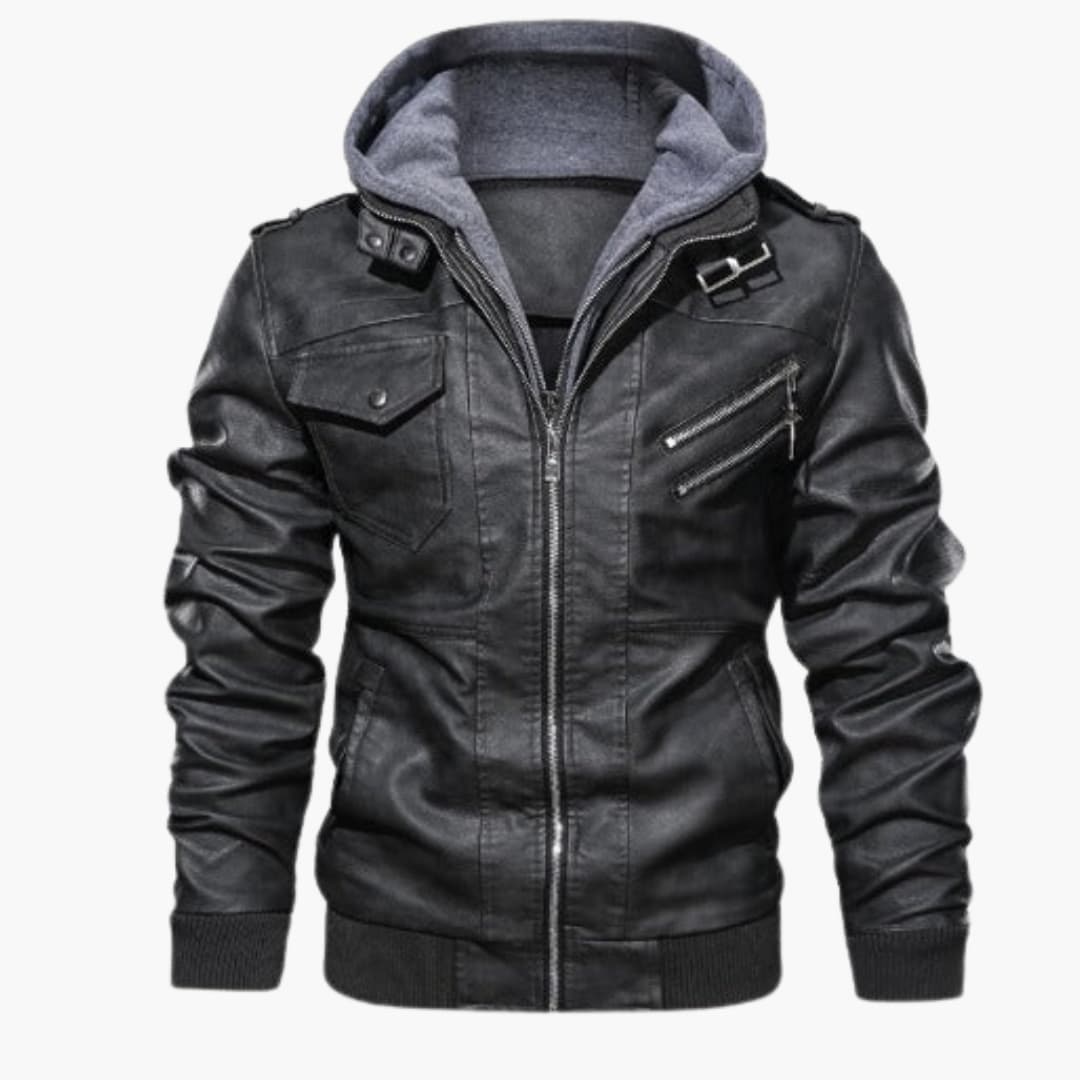 Veste homme à capuche avec poches zippées et manches longues
