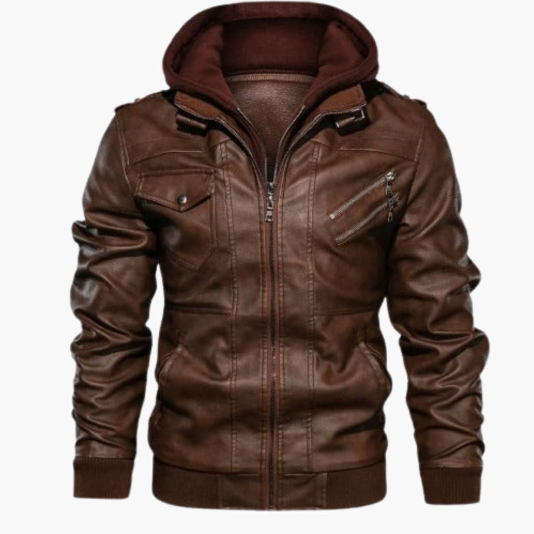 Veste homme à capuche avec poches zippées et manches longues