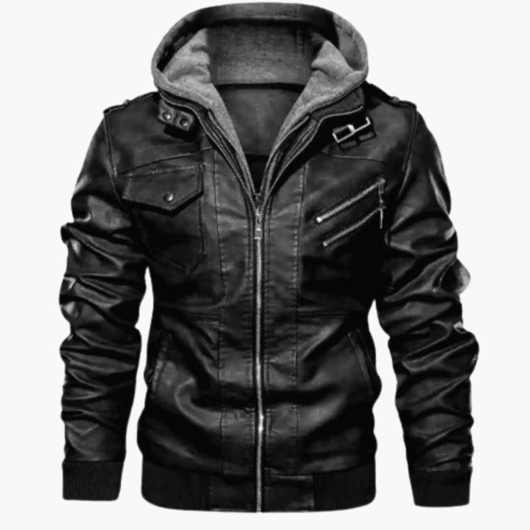 Veste homme à capuche avec poches zippées et manches longues