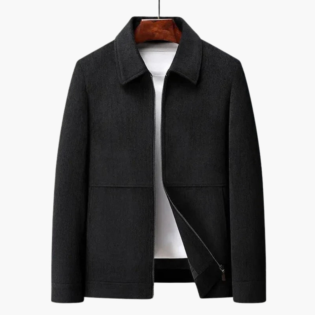 Veste homme à fermeture zippée et col classique