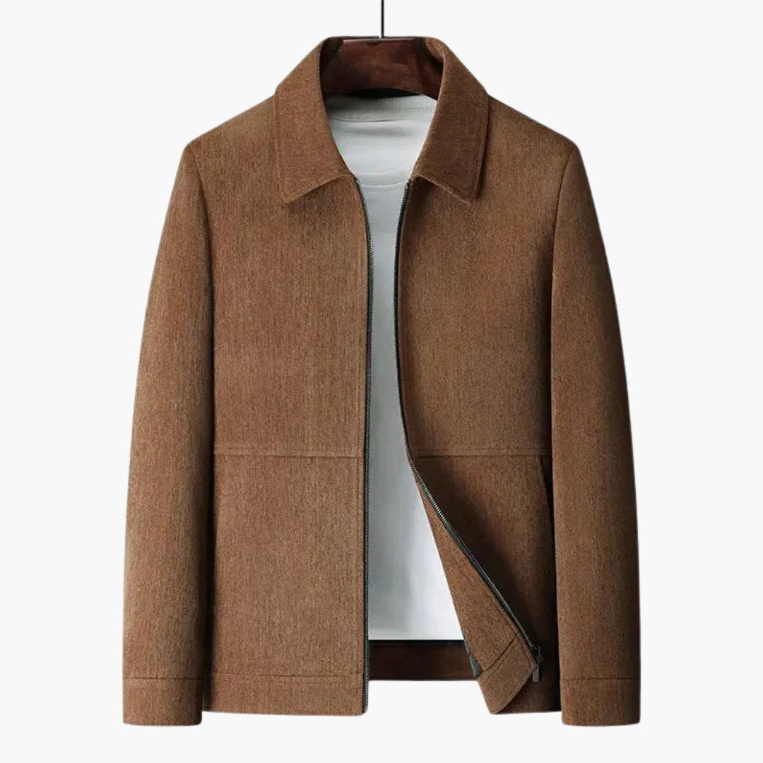 Veste homme à fermeture zippée et col classique