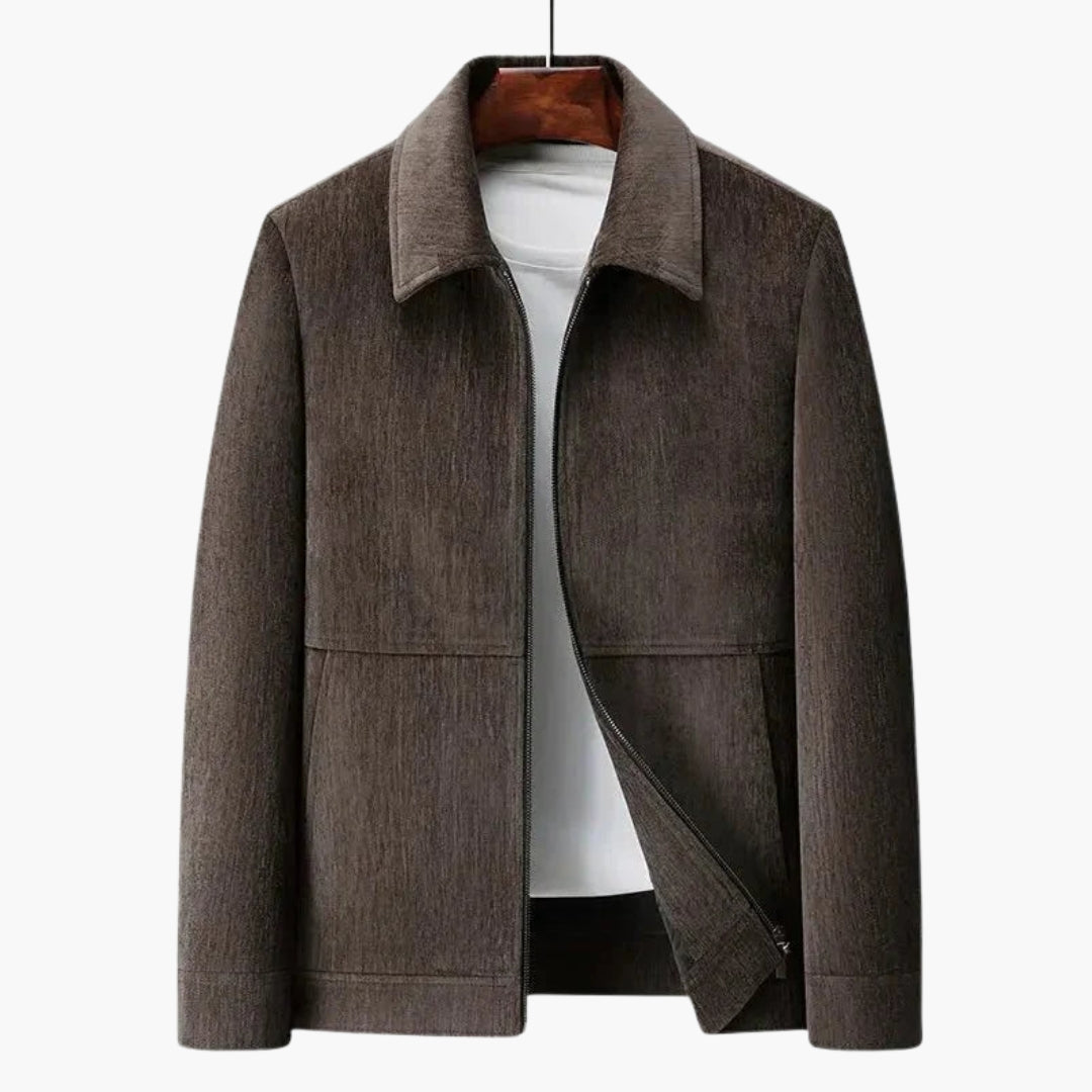 Veste homme à fermeture zippée et col classique