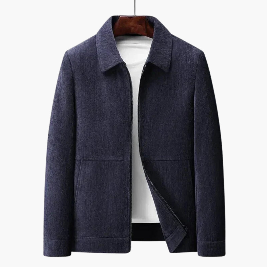 Veste homme à fermeture zippée et col classique