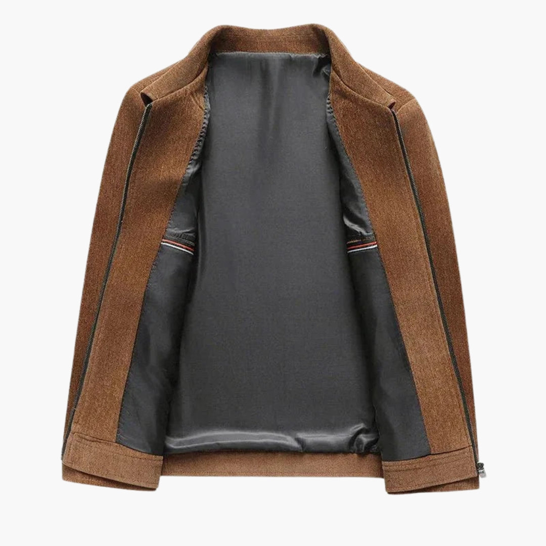 Veste homme à fermeture zippée et col classique