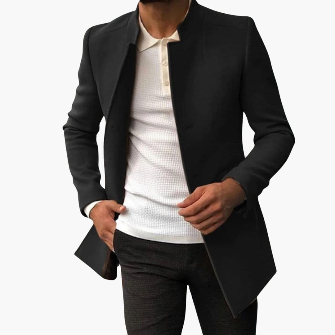 Veste homme avec col moderne et coupe droite