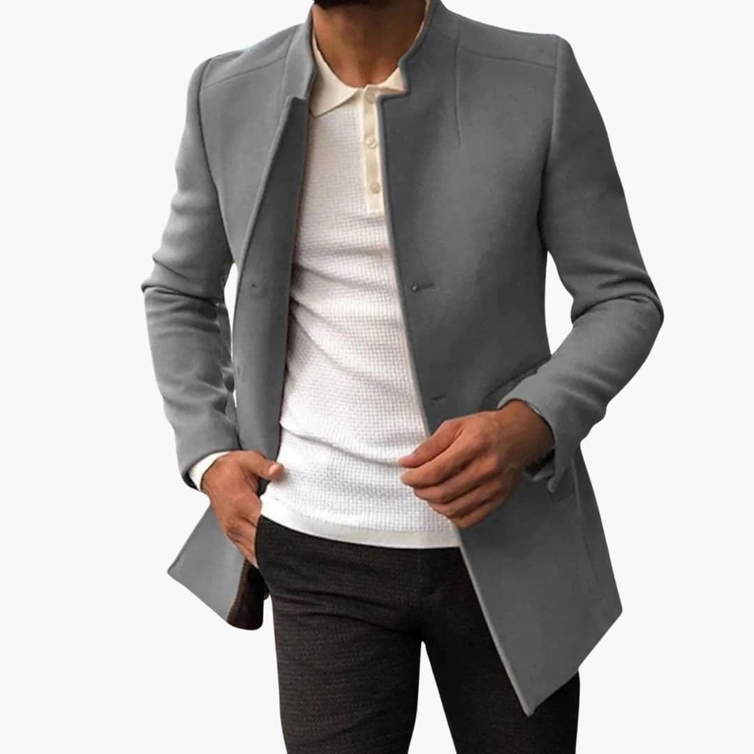 Veste homme avec col moderne et coupe droite