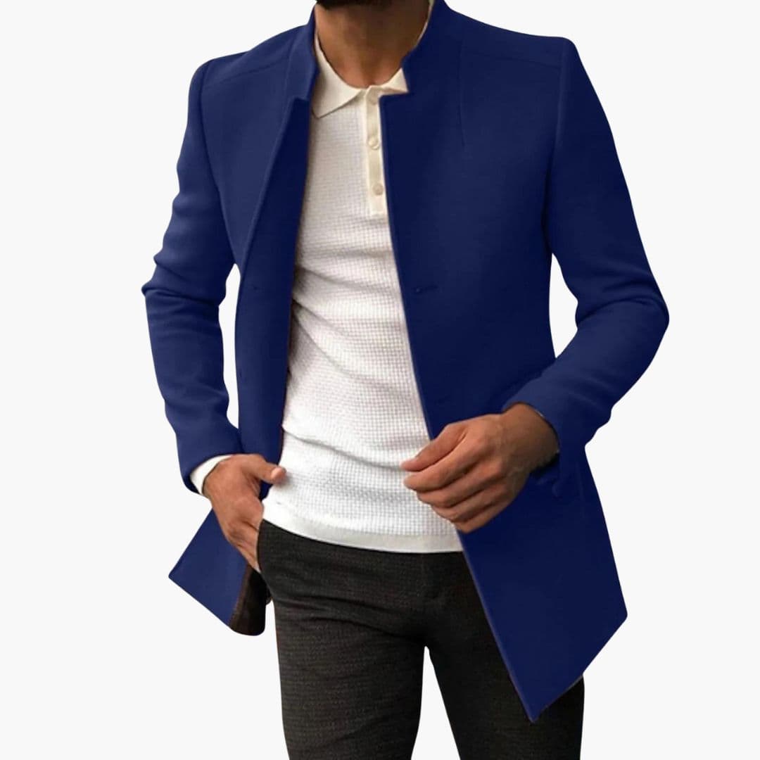 Veste homme avec col moderne et coupe droite
