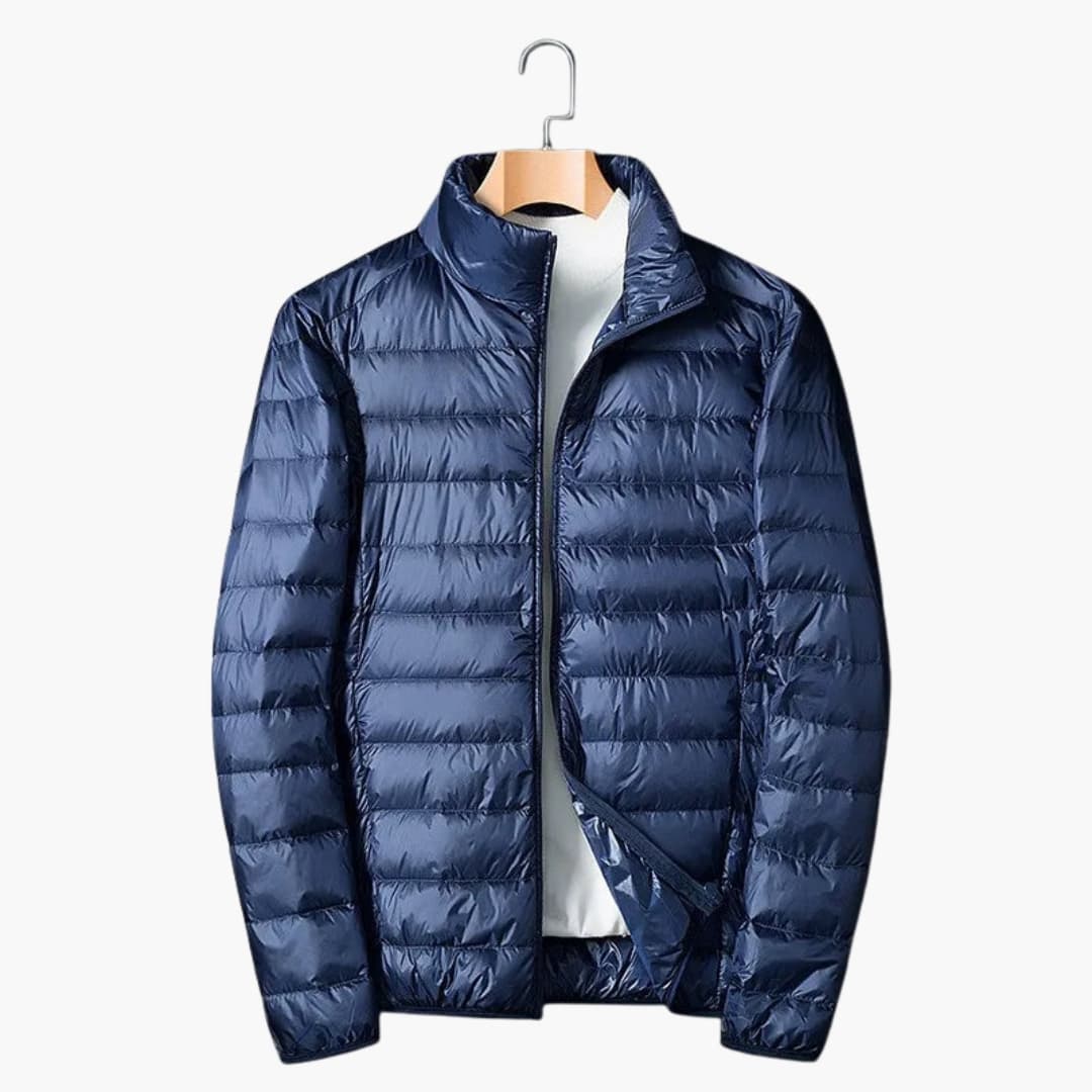 Veste homme avec col montant et fermeture zippée