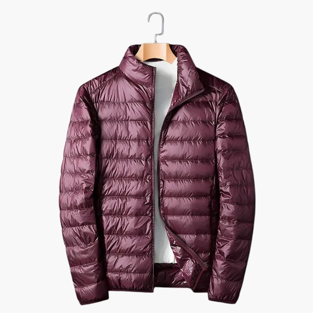 Veste homme avec col montant et fermeture zippée