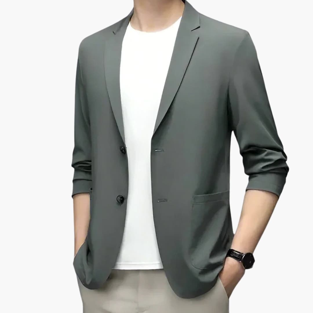 Veste homme avec coupe ajustée et boutons avant