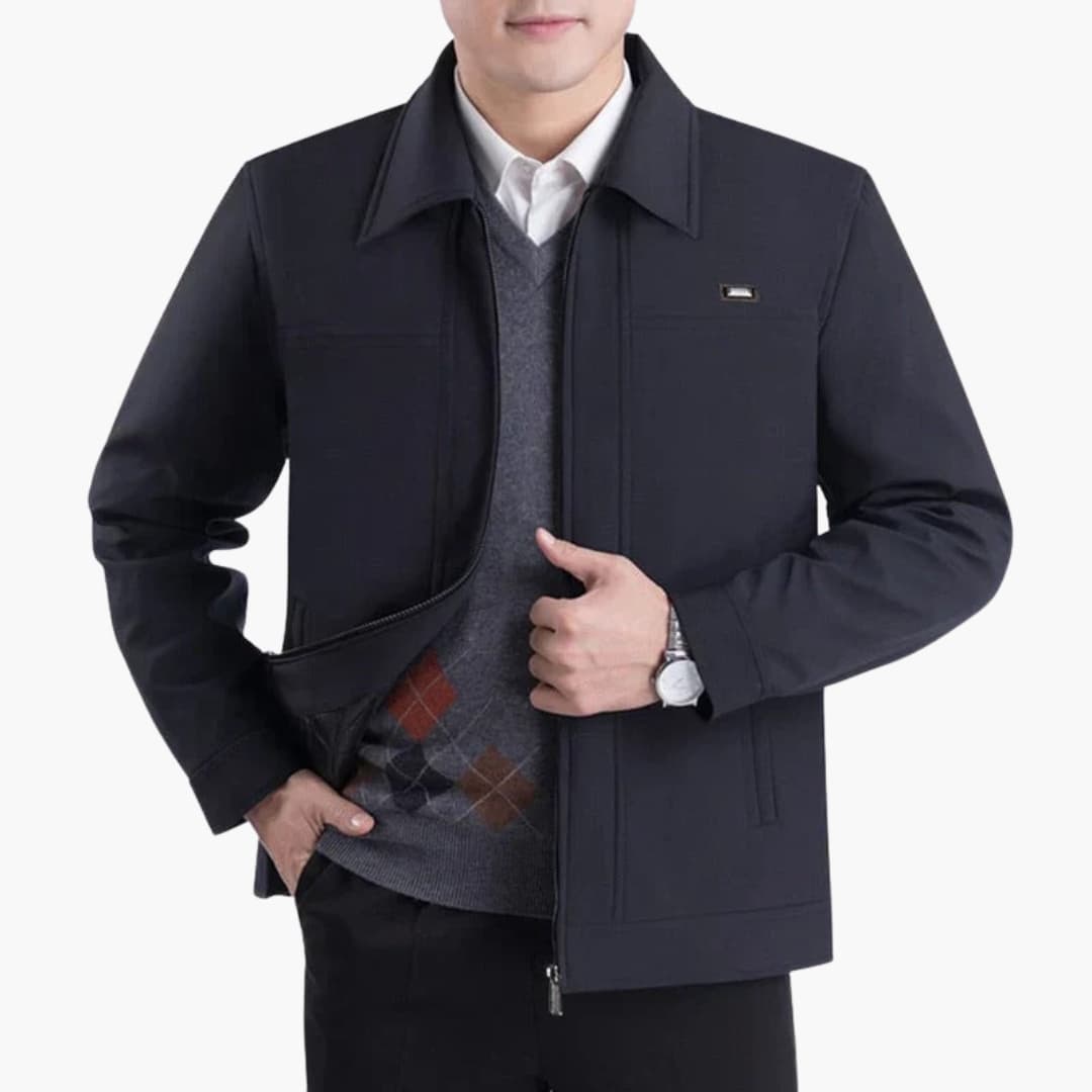 Veste homme col pointu avec poches avant