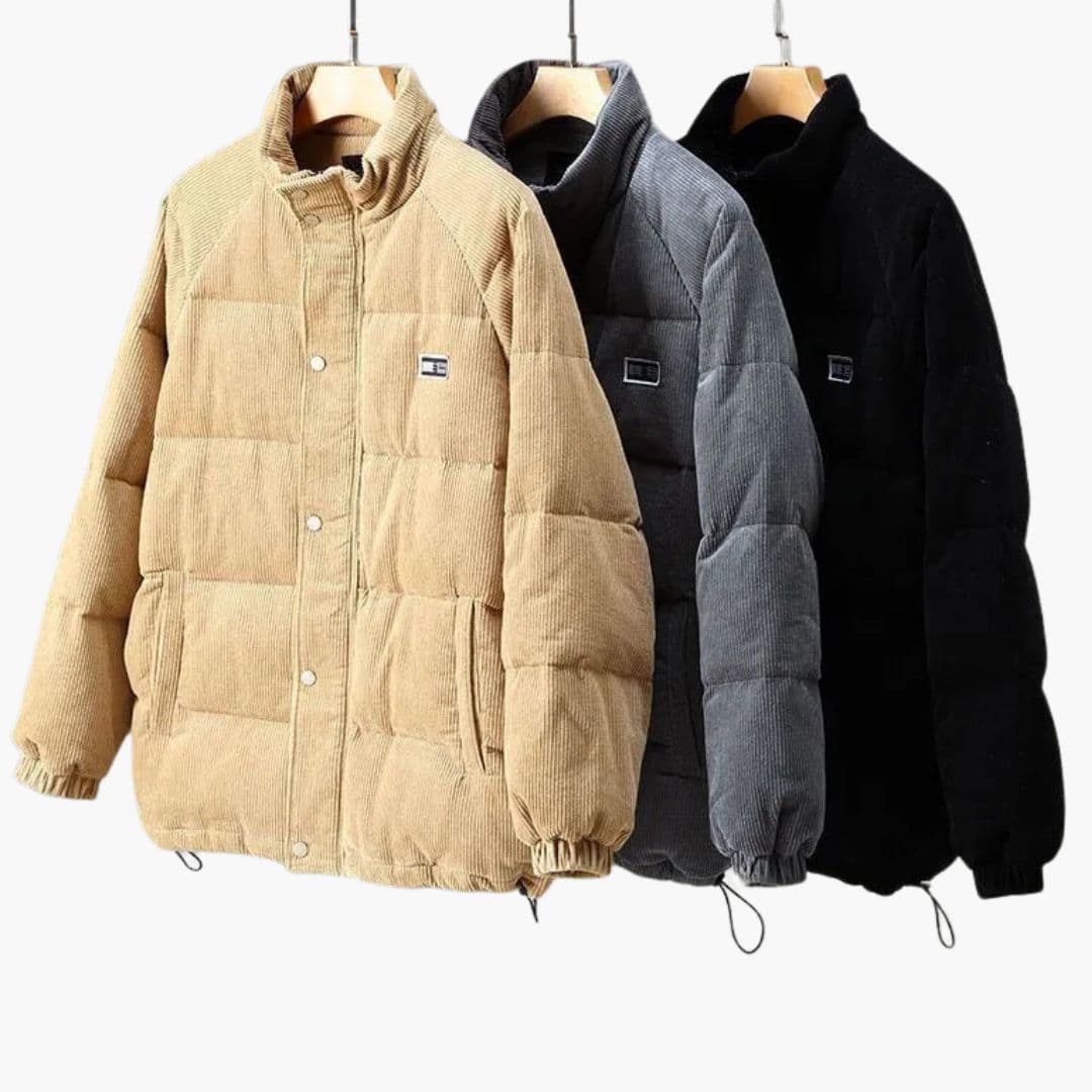 Veste homme en velours côtelé avec doublure matelassée