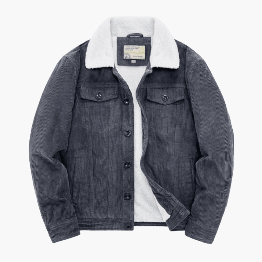 Manjacka i manchestertyg med sherpafoder