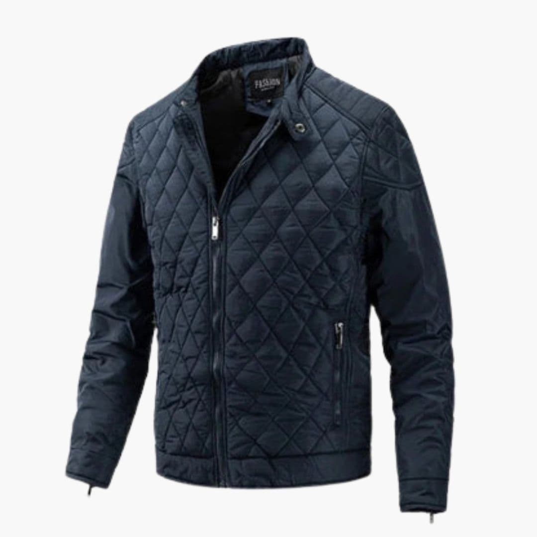 Veste homme matelassée à col montant et poches zippées